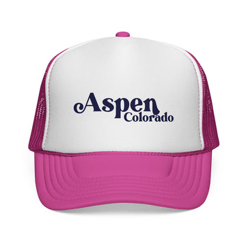 Buy pink Aspen, Colorado Retro Trucker Hat
