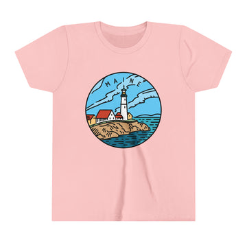 Buy pink Maine Youth T-Shirt - Unisex Kids Maine Shirt