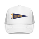 Brooklyn, New York Pennant Trucker Hat — Retro Flag Foam Cap-5