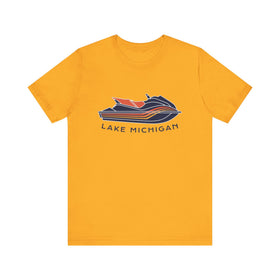 Lake Michigan T Shirt - Jetski Boating Graphic Lake Michigan Tee - 0