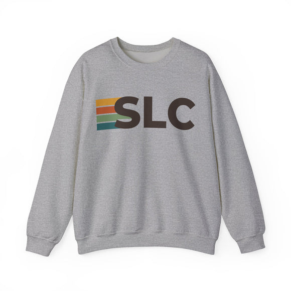 Salt Lake City, Utah SLC Retro Stripe Sweatshirt