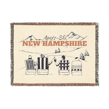 New Hampshire Ski Town Throw Blanket | Mountain Woven Blanket