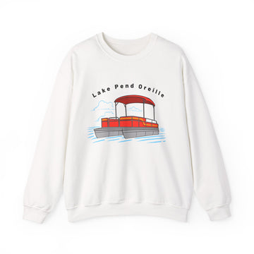 Lake Pend Oreille, Idaho Sweatshirt - Pontoon Boat Sweatshirt
