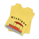 Michigan T Shirt - Retro Pontoon Boat Michigan Tee-13