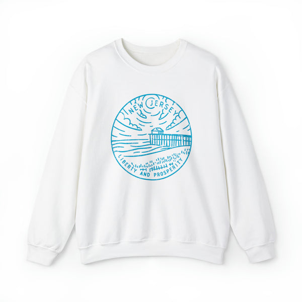 New Jersey Sweatshirt - Unisex Distressed New Jersey Sweatshirt