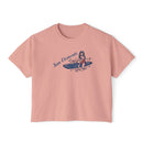 San Clemente, California Surfer Girl Tee | 100% Cotton Women's Boxy Tee-2