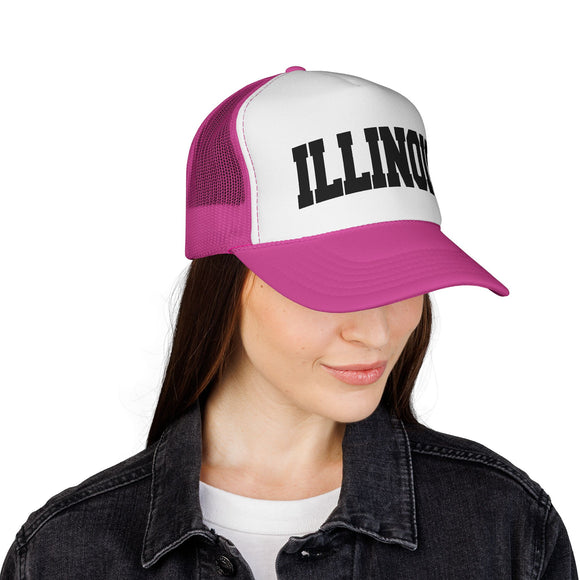 Illinois Retro Collegiate Style Trucker Hat