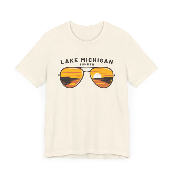 Lake Michigan T Shirt - Sunglasses Lake Graphic Lake Michigan Tee