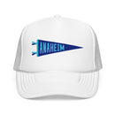 Anaheim, California Pennant Trucker Hat — Retro Flag Foam Cap-5