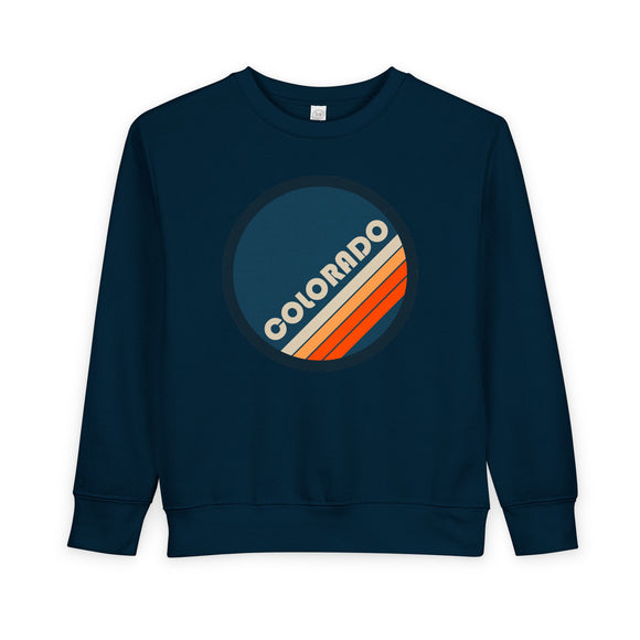 Colorado Toddler Sweatshirt - Retro Colorado Toddler Crewneck Sweatshirt