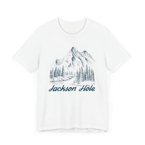 Jackson Hole, Wyoming Graphic Tee - Mountain Illustration Jackson Hole T Shirt