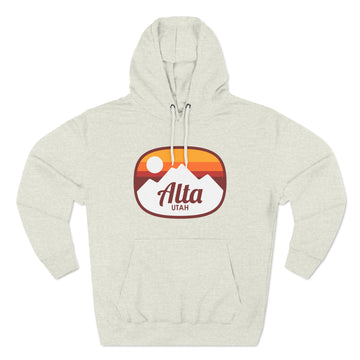Buy oatmeal-heather Premium Alta, Utah Hoodie - Retro Unisex Alta Sweatshirt