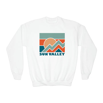 Buy white Sun Valley, Idaho Youth Sweatshirt - Unisex Kid's Sun Valley Crewneck Sweatshirt