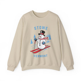 Stowe, Vermont Sweatshirt - Ski Snowman Graphic Crewneck - 0