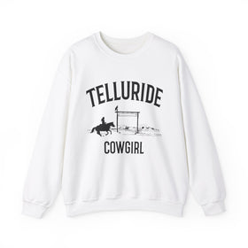 Telluride, Colorado Sweatshirt - Colorado Cowgirl Graphic Crewneck