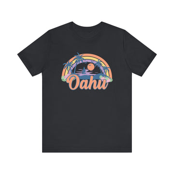 Buy vintage-black Oahu, Hawaii T-Shirt - Retro Beach Unisex Oahu Shirt