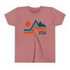 Utah Youth Shirt - Retro Mountain Utah Kid's T-Shirt