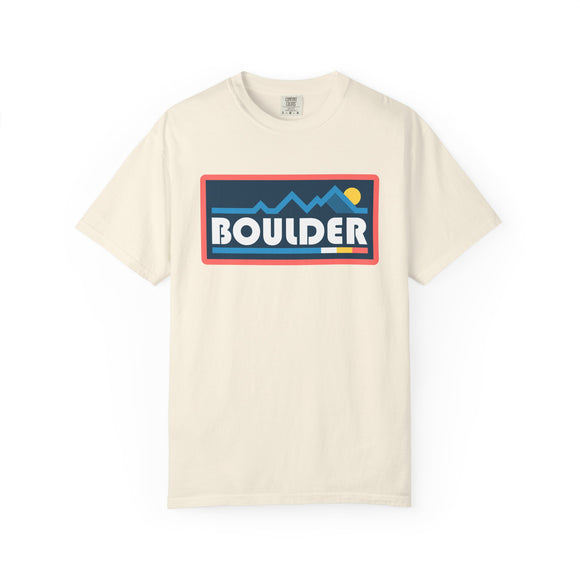 Boulder, Colorado Graphic Tee, Comfort Colors Retro Mountain Unisex Boulder T shirt