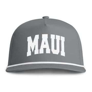 Buy granite Maui, Hawaii Embroidered Rope Hat - Vintage Sunwashed Rope Cap, Comfort Colors