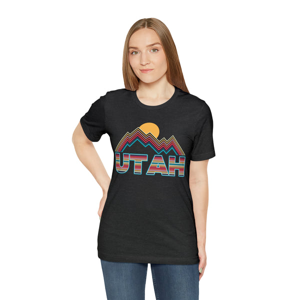 Utah T Shirt Retro Mountain - Unisex Utah Shirt