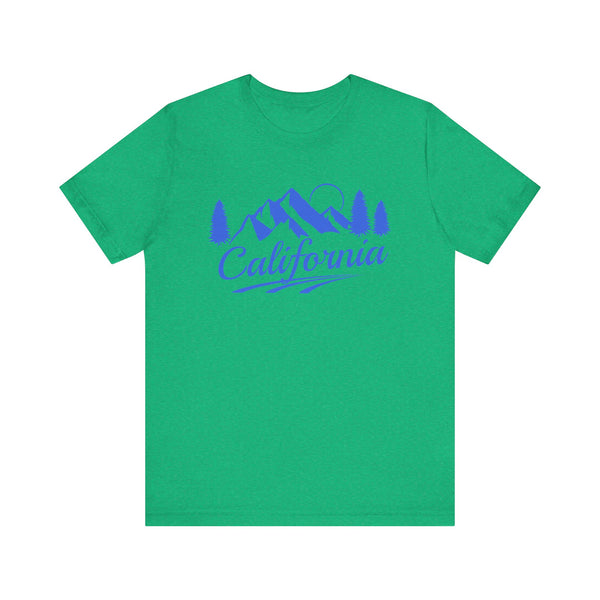 California T-Shirt - Retro Mountain Unisex California Shirt