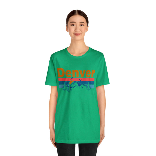 Denver, Colorado Shirt - Mountain Sunset Unisex Denver T-Shirt