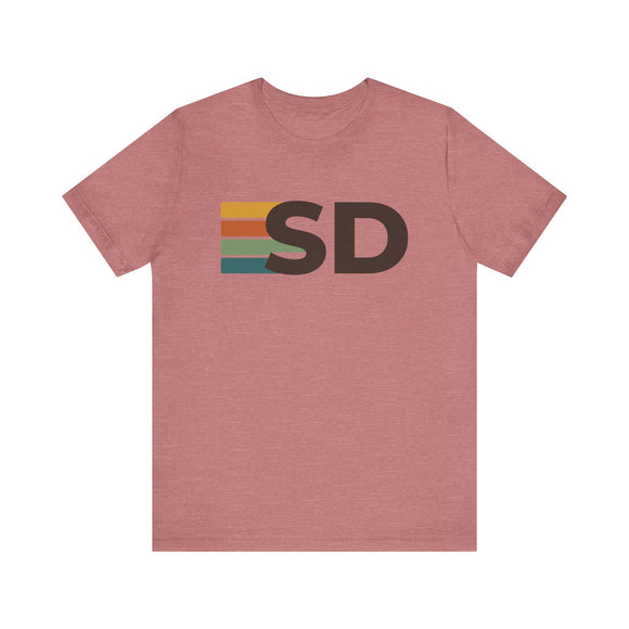 San Diego, California tee - SD t shirt retro stripes