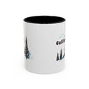 California Retro Snow Skiing Mountain 11 oz Mug, Ski Lodge Decor Coffee Cup, Mountain Gondola Lover Gift, Retro Skiing Mug-3