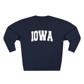 Buy navy Premium Iowa Retro Graphic Sweatshirt