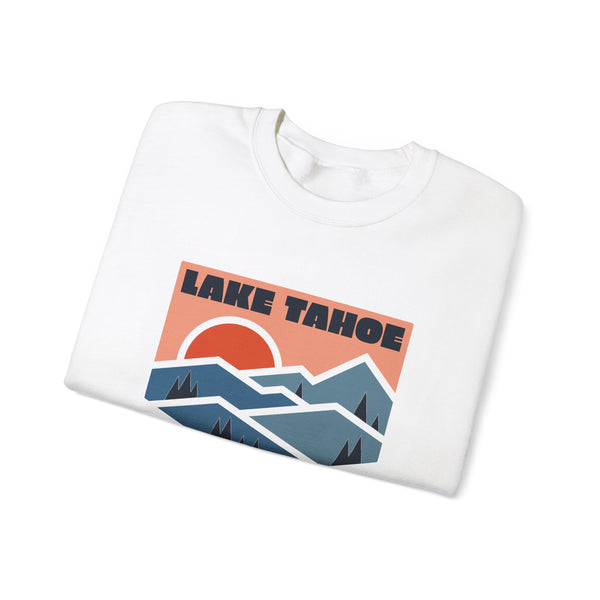 Lake Tahoe, California Sweatshirt Retro Mountains, Lake Tahoe Unisex Graphic Crewneck