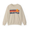 Seattle, Washington Sweatshirt Retro Sun Unisex - Seattle Vintage Inspired Warm Pullover Jumper