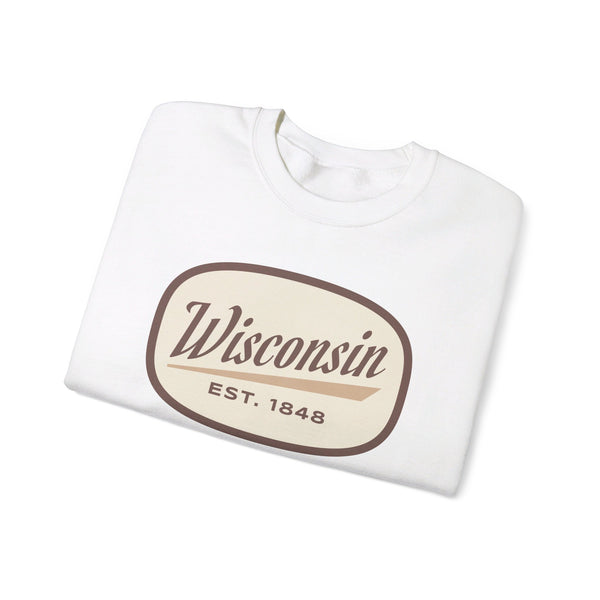 Wisconsin Sweatshirt - Unisex Retro Wisconsin Crewneck Sweatshirt