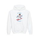 Stowe, Vermont Youth Hoodie - Skiing Snowman Kids Stowe Hooded Sweatshirt-1