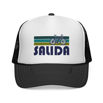 Salida, Colorado Retro Bike Trucker Hat - Vintage Style Salida Cap