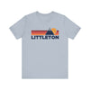 Retro Littleton, Colorado T-shirt, Mountain Tee, Vintage Littleton Unisex Jersey Shirt, Outdoor Hiking Apparel