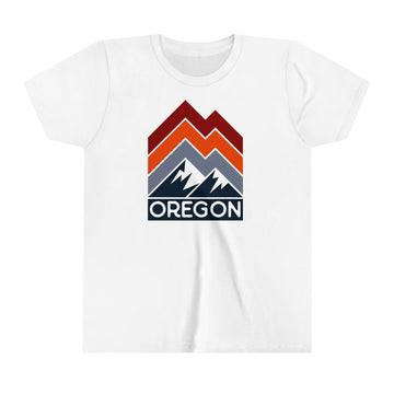 Oregon Youth Shirt - Retro Mountain Oregon Kid's T-Shirt - 0
