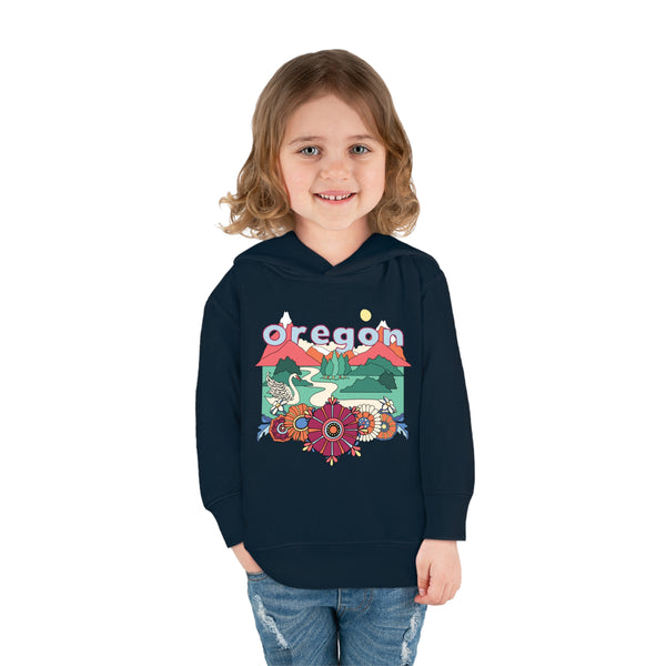 Oregon Toddler Hoodie - Boho Mountain Unisex Oregon Toddler Sweatshirt