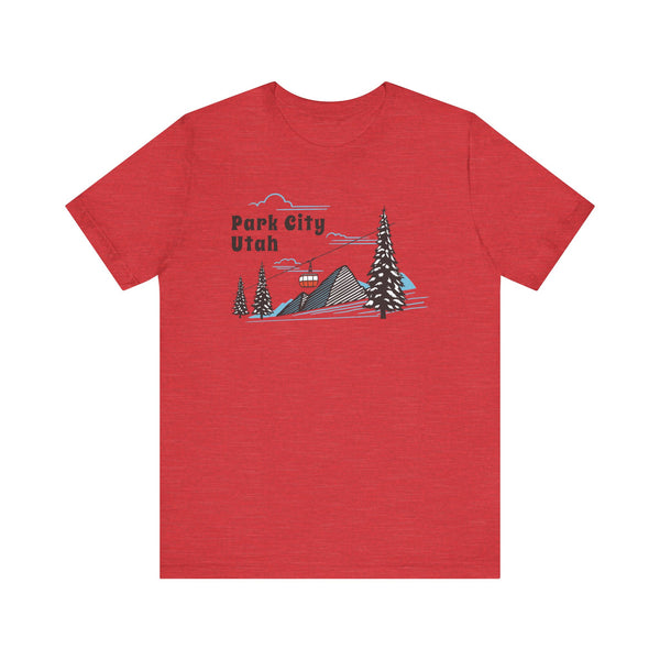 Park City, Utah T-Shirt - Retro Ski Mountain Gondola Unisex Park City Shirt