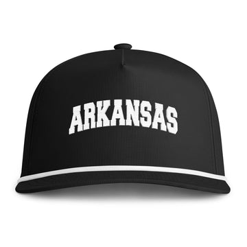 Buy black Arkansas Embroidered Rope Hat - Vintage Sunwashed Rope Cap, Comfort Colors