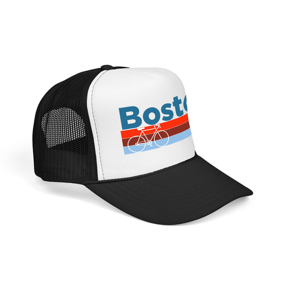 Boston, Massachusetts Trucker Hat - Foam Boston Bike Cap