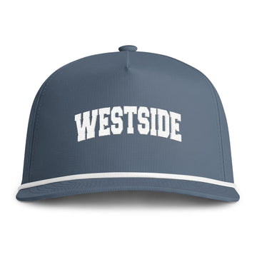 Westside Embroidered Rope Hat - Vintage Sunwashed Rope Cap, Comfort Colors