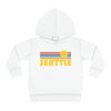 Seattle, Washington Toddler Hoodie - Retro Sunrise Unisex Seattle Toddler Sweatshirt