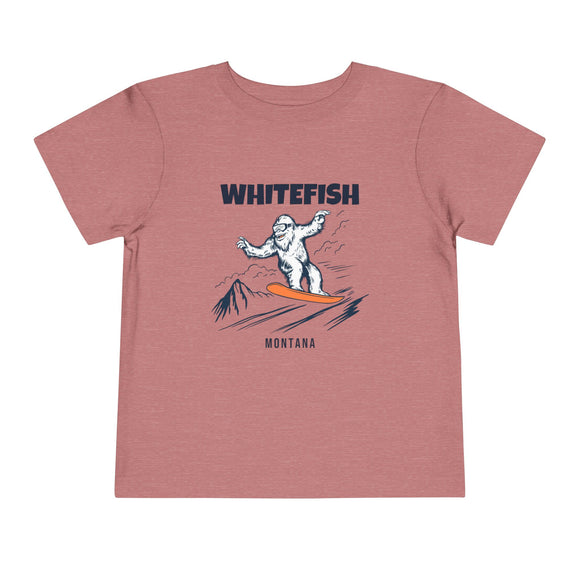 Whitefish, Montana Yeti Snowboard Toddler Tee
