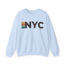New York City, New York NYC Retro Stripe Sweatshirt-4