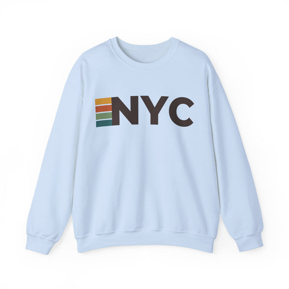 New York City, New York NYC Retro Stripe Sweatshirt