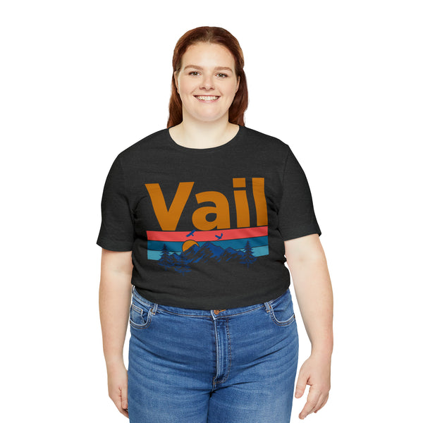 Vail, Colorado Shirt - Mountain Sunset Unisex Vail T-Shirt