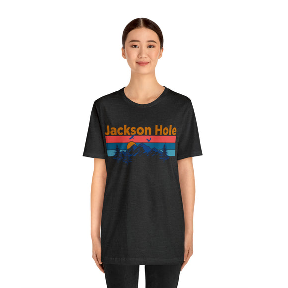 Jackson Hole, Wyoming Shirt - Mountain Sunset Unisex Jackson Hole T-Shirt