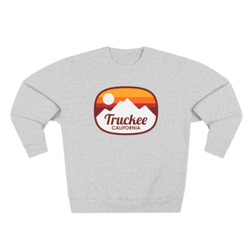 Buy heather-grey Premium Truckee, California Sweatshirt - Retro Unisex Sweatshirt