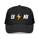 Las Vegas, Nevada Retro Trucker Hat - Lightning Foam Cap - Lightning Black-1