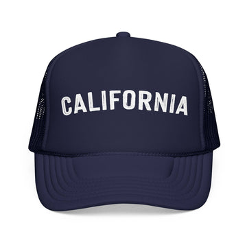 Kids California Trucker Hat - Youth Snapback Cap on white background